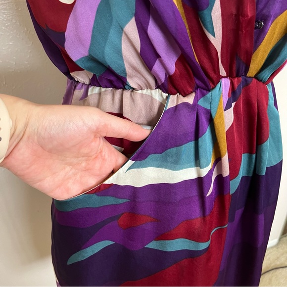 Adam Lippes Purple Silk Sleeveless Mini Dress Women’s Size 6 - Picture 5 of 10